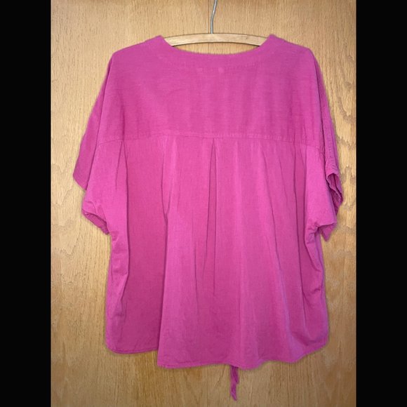 Time and Tru Pink Button-up Blouse Size XL - Picture 5 of 5